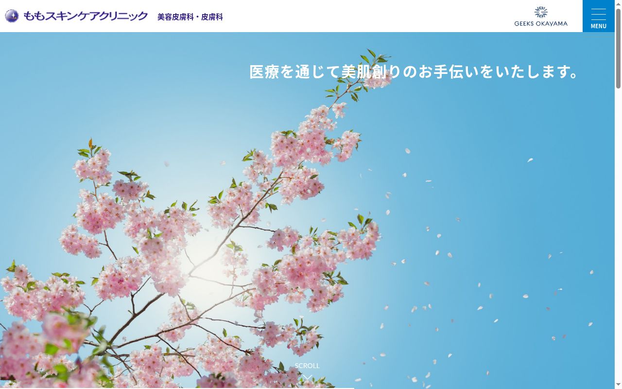医療法人社団ももスキンケアクリニックの公式サイトのスクリーンショット