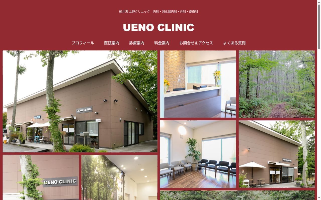 UENO CLINICの公式サイトのスクリーンショット