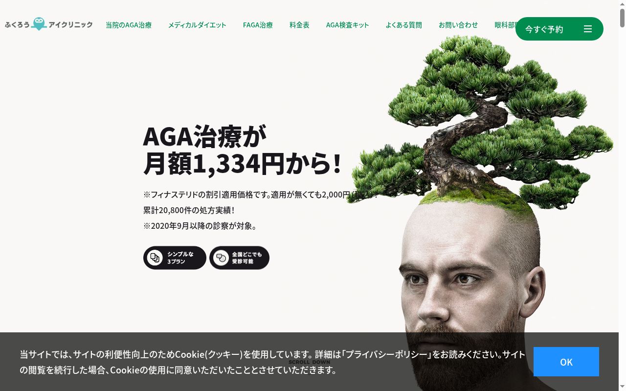 医療法人緑風会 ふくろうアイクリニックの公式サイトのスクリーンショット